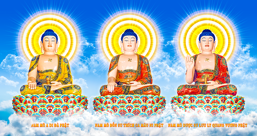 Tranh tam thế Phật (5919)